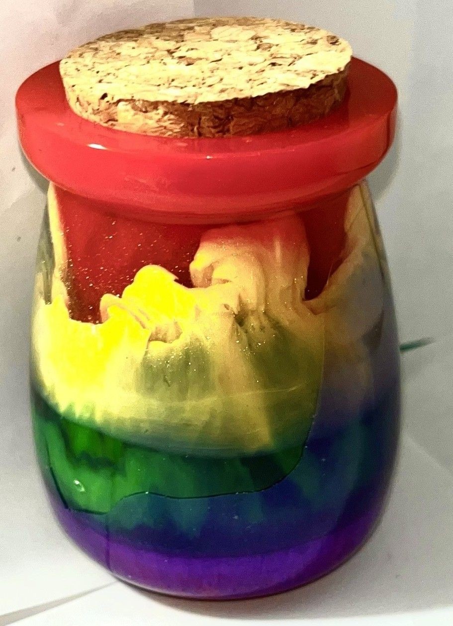 Resin-Inspired Rainbow Jar